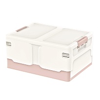 Ящик пластиковый складной белый, дно розовое, 480х360х240 мм в Феодосии Ящик пластиковый складной белый, дно розовое, 480х360х240 мм в Феодосии