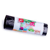 Мешки для мусора 30 л, черные, в рулоне 20 шт., ПНД, 6 мкм, 600х500 мм, Концепция Быта ЭкоДом, 601348 в Феодосии