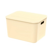 Ящик пластиковый вкладываемый бежевый 410х305х245 мм в Феодосии