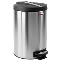 Ведро-контейнер для мусора (урна) с педалью LAIMA Modern, 12 л, матовое, нержавеющая сталь, со съемным внутренним ведром в Феодосии