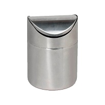 Урна для мусора 1,2 л настольная, с качающейся крышкой, нержавеющая сталь, матовая в Феодосии