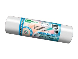 Мешки для мусора 360 л, белые, в рулоне 10 шт., ПВД 65 мкм, 1400х1000 мм, PREMIUM+, 3601015302 в Феодосии