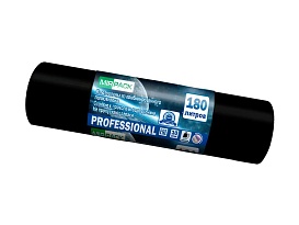 Мешки для мусора 180 л, ароматизированные, черные, в рулоне 10 шт., ПВД, 30 мкм, 1100х930 мм, PROFESSIONAL, 1801044 в Феодосии