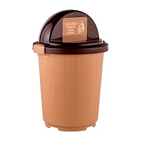 Мусорный бак с крышкой - клавишей 105 л бежевый 105 бежевый в Феодосии Мусорный бак с крышкой - клавишей 105 л бежевый 105 бежевый в Феодосии