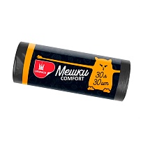 Мешки для мусора 30 л, черные, в рулоне 30 шт., ПНД, 7 мкм, 560х480 мм, Comfort, М0291 (МН 30-30ч) в Феодосии Мешки для мусора 30 л, черные, в рулоне 30 шт., ПНД, 7 мкм, 560х480 мм, Comfort, М0291 (МН 30-30ч) в Феодосии