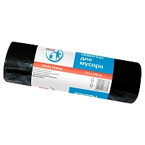 Мешки для мусора 240 л, черные, в рулоне 10 шт., ПВД 30 мкм, 1400х1120 мм, PACLAN Professional, 606336 в Феодосии