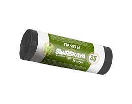 Мешки для мусора 30 л, черные, в рулоне 25 шт., ПНД, 7 мкм, 580х480 мм, SIBIRSKAYA, 101-003 S в Феодосии