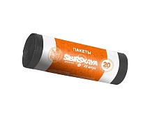 Мешки для мусора 20 л, черные, в рулоне 25 шт., ПНД, 6 мкм, 420х450 мм, SIBIRSKAYA, 101-001 S