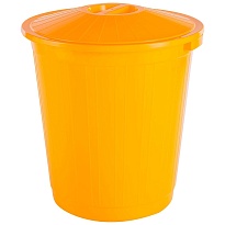 Мусорный бак с крышкой 70 л желтый 70 желтый в Феодосии