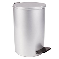 Ведро для мусора с педалью, усиленное, Титан, 10 л, серое, оцинкованная сталь в Феодосии