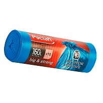 Мешки для мусора 160 л, синие, в рулоне 10 шт., ПВД, 21 мкм, 1200х870 мм, PACLAN Big&Strong, 604075 в Феодосии Мешки для мусора 160 л, синие, в рулоне 10 шт., ПВД, 21 мкм, 1200х870 мм, PACLAN Big&Strong, 604075 в Феодосии