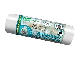 Мешки для мусора 180 л, ароматизированные, белые, в рулоне 10 шт., ПВД, 35 мкм, 1100х930 мм, PREMIUM+, 180105302 в Феодосии Мешки для мусора 180 л, ароматизированные, белые, в рулоне 10 шт., ПВД, 35 мкм, 1100х930 мм, PREMIUM+, 180105302 в Феодосии