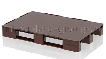 Поддон пластиковый сплошной с бортиками коричневый в Феодосии