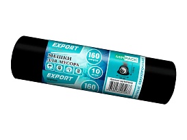 Мешки для мусора 160 л, ароматизированные, черные, в рулоне 10 шт., ПВД, 80 мкм, 1100х930 мм, EXPORT, exp16010142 в Феодосии Мешки для мусора 160 л, ароматизированные, черные, в рулоне 10 шт., ПВД, 80 мкм, 1100х930 мм, EXPORT, exp16010142 в Феодосии