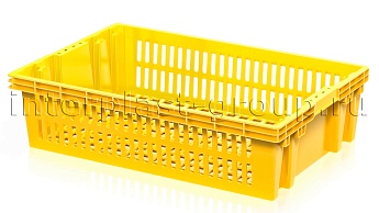 Ящик для овощей, фруктов и хлеба Евролоток желтый в Феодосии