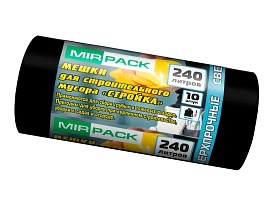 Мешки для мусора 240 л, ароматизированные, черные, в рулоне 10 шт., ПВД 70 мкм, 1300х930 мм, СТРОЙКА, S24010130 в Феодосии Мешки для мусора 240 л, ароматизированные, черные, в рулоне 10 шт., ПВД 70 мкм, 1300х930 мм, СТРОЙКА, S24010130 в Феодосии