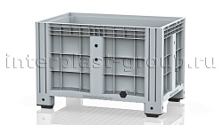 Контейнер iBox сплошной на ножках с пробкой 2 дюйма серый