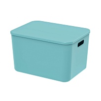 Ящик пластиковый вкладываемый бирюзовый 410х305х245 мм в Феодосии