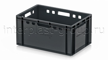 Ящик для мяса и колбасных изделий Е-3 темно-серый в Феодосии Ящик для мяса и колбасных изделий Е-3 темно-серый в Феодосии