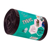 Мешки для мусора 12 л, черные, в рулоне 30 шт., ПНД, 6 мкм, 550х320 мм, Концепция Быта Tubus, 604936 в Феодосии