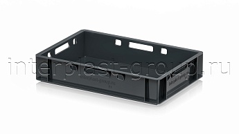 Ящик для мяса и колбасных изделий Е-1 темно-серый в Феодосии Ящик для мяса и колбасных изделий Е-1 темно-серый в Феодосии