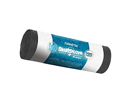 Мешки для мусора 120 л, черные, в рулоне 10 шт., ПНД, 14 мкм, 1100х700 мм, SIBIRSKAYA, 101-008 S в Феодосии Мешки для мусора 120 л, черные, в рулоне 10 шт., ПНД, 14 мкм, 1100х700 мм, SIBIRSKAYA, 101-008 S в Феодосии