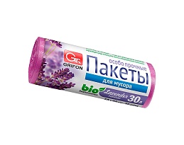 Мешки для мусора 30 л, ароматизированные, Лаванда, сиреневые, в рулоне 20 шт., ПНД, 9 мкм, 560х530 мм, GRIFON Aroma, 101-020 La в Феодосии