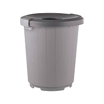 Мусорный бак с крышкой - воронкой на колесах 105 л серый 105 серый в Феодосии