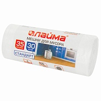 Мешки для мусора 35 л, белые, в рулоне 30 шт., ПНД, 6 мкм, 550х480 мм, LAIMA, 605538 в Феодосии Мешки для мусора 35 л, белые, в рулоне 30 шт., ПНД, 6 мкм, 550х480 мм, LAIMA, 605538 в Феодосии